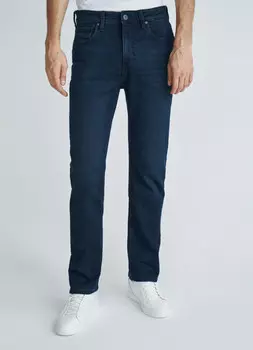 Утеплённые прямые джинсы с начёсом, Синий