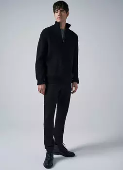 Утеплённые зауженные джинсы с эффектом стирки, Серый