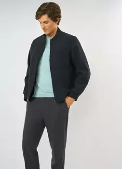 Утеплённый бомбер, Серый