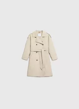 Утеплённый плащ для девочек, Бежевый