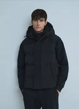 Утеплённый стёганый жилет, Черный