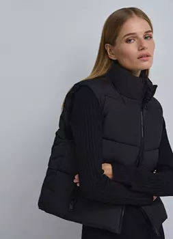 Утеплённый стёганый жилет, Черный