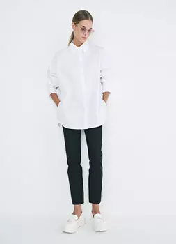 Узкие брюки из эластичного хлопка, Черный