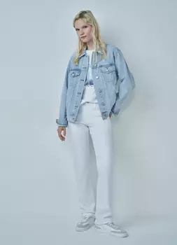 Узкие прямые джинсы, Белый