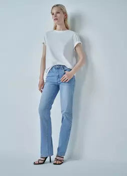 Узкие прямые джинсы, Голубой