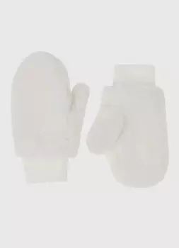 Варежки для девочек, Белый