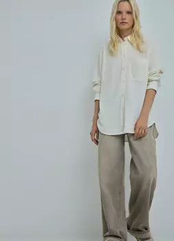 Вельветовая рубашка, Белый