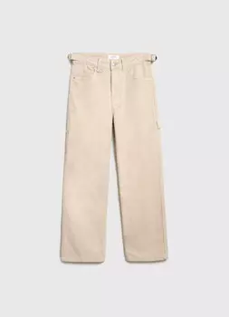 Вельветовые брюки Baggy для девочек, Бежевый