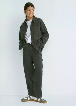 Вельветовые брюки Baggy для девочек, Серый