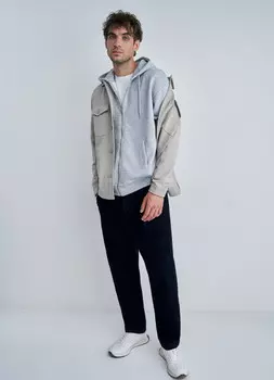 Вельветовые брюки-чиносы с защипами, Синий