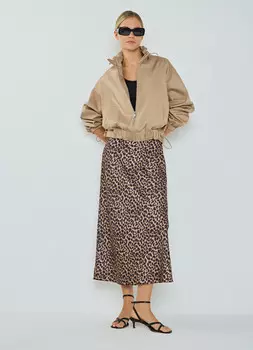 Ветровка из хлопкового сатина, Бежевый