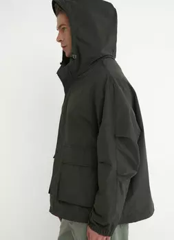 Ветровка с капюшоном, Зеленый