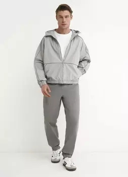 Ветровка со светоотражающими вставками, Серый