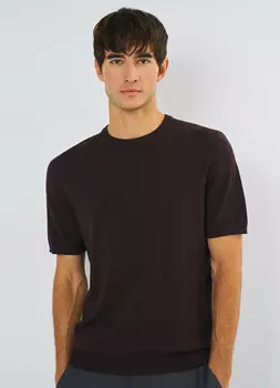 Вязаная футболка из пряжи, Фиолетовый