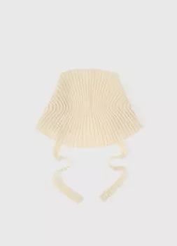 Вязаная косынка на завязках, Бежевый