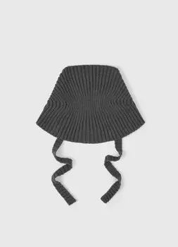 Вязаная косынка на завязках, Серый