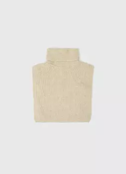 Вязаная манишка с добавлением шерсти, Бежевый