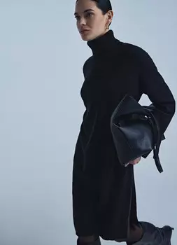 Вязаное платье, Черный