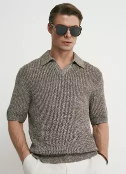 Вязаное поло, Серый