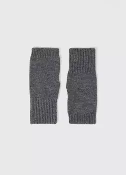 Вязаные митенки, Серый
