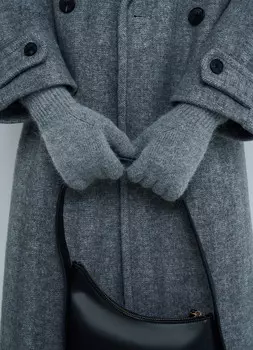 Вязаные перчатки, Серый