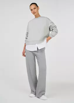 Вязаные широкие брюки, Серый