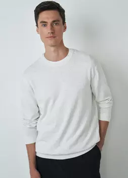 Вязаный джемпер, Белый