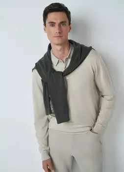 Вязаный джемпер, Бежевый