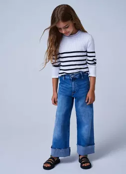 Вязаный джемпер для девочек, Белый