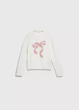 Вязаный джемпер для девочек, Бежевый