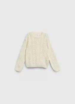 Вязаный джемпер для девочек, Бежевый
