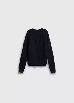 Вязаный джемпер для девочек, Черный