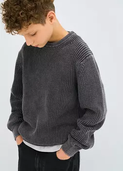 Вязаный джемпер для мальчиков, Серый