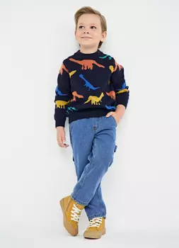 Вязаный джемпер для мальчиков, Синий