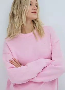 Вязаный джемпер из хлопка, Розовый