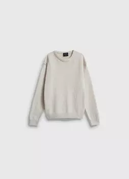 Вязаный джемпер оверсайз для мальчиков, Бежевый