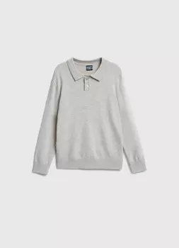 Вязаный джемпер-поло для мальчиков, Бежевый