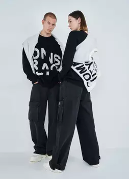 Вязаный джемпер с вискозой, Черный