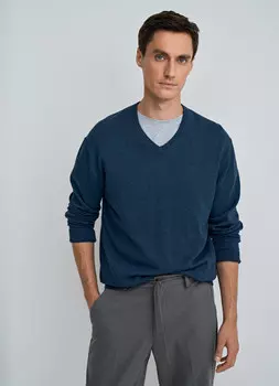 Вязаный джемпер, Синий