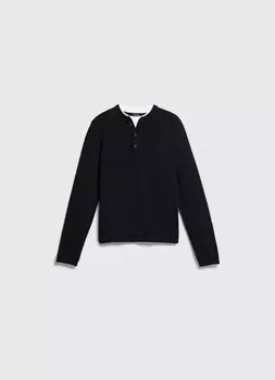 Вязаный лонгслив для мальчиков, Черный
