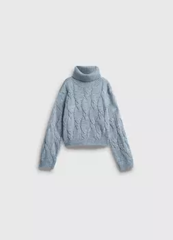 Вязаный свитер для девочек, Серый
