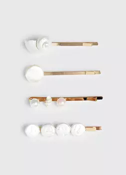 Заколки, 4 шт., Золотой