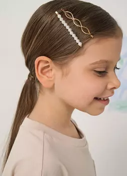 Заколки для волос для девочек, 3 шт., Золотой