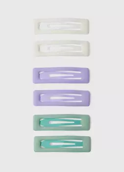 Заколки для волос для девочек, 6 шт., Мультицвет