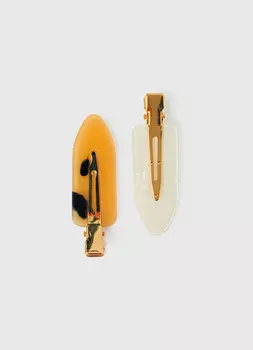 Заколки, комплект 2 шт, Бежевый