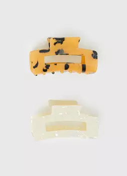 Заколки, комплект 2 шт., Бежевый