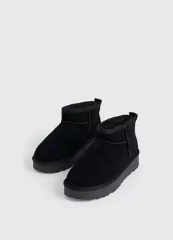 Замшевые угги, Черный