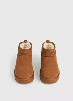 Замшевые угги, Желтый