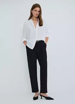 Зауженные брюки с ремнём, Черный