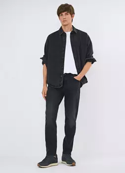 Зауженные джинсы, Серый